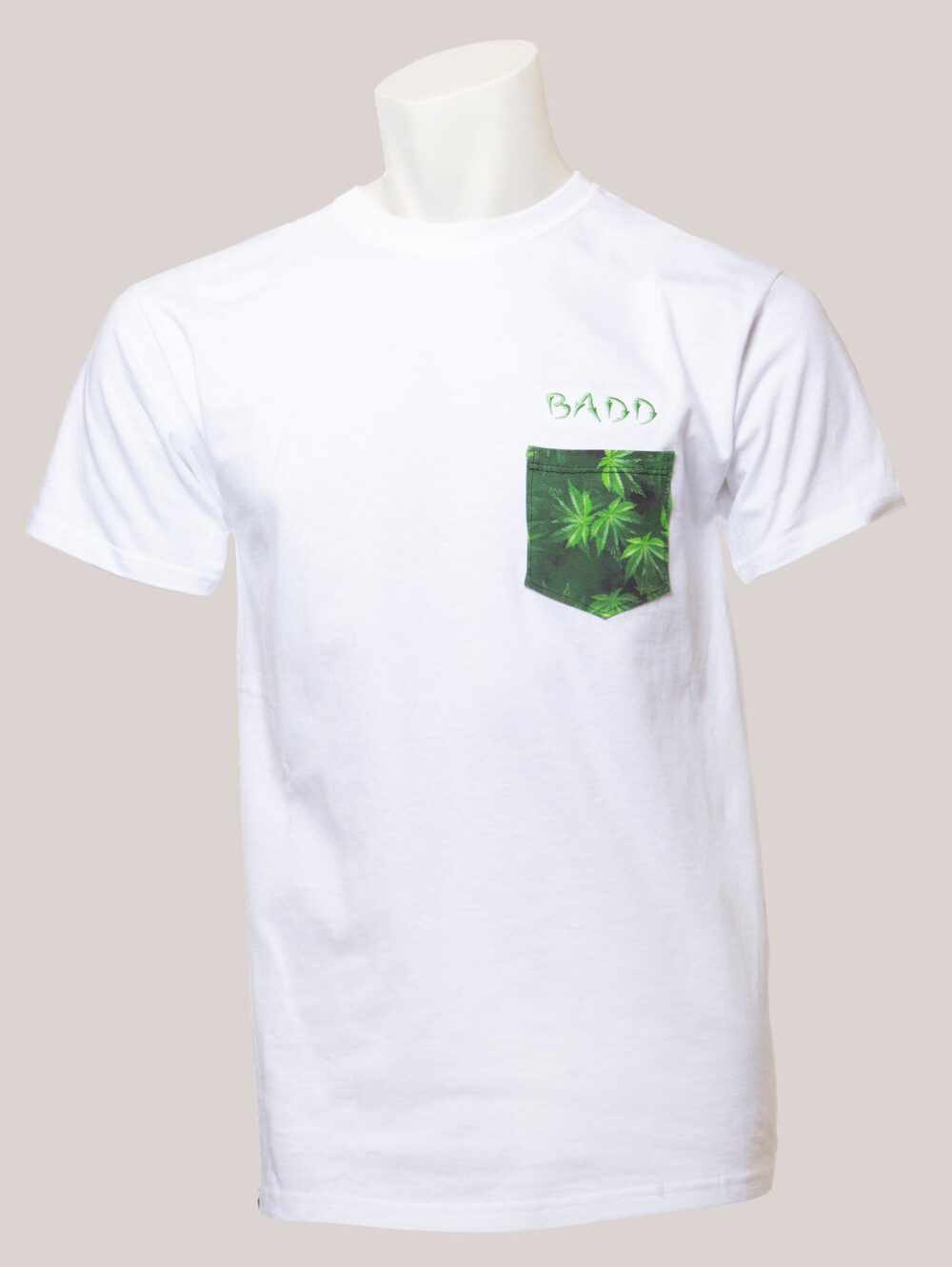 White Cannabis Pocket T-Shirt